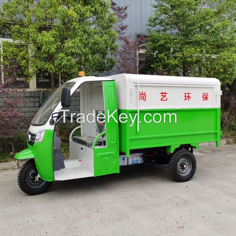 City garbage collection and transfer vehicle stainless steel luxury electric tricycle garbage truck