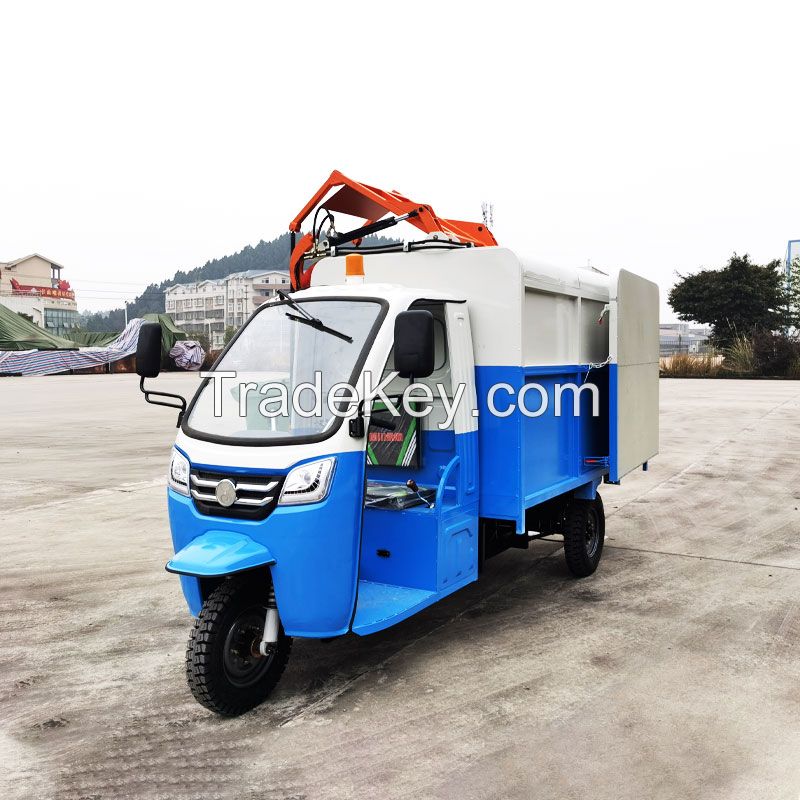 Sanitation Three-wheeled Hanging Barrel Mini Garbage Truck Small Waste Removal Vehicle