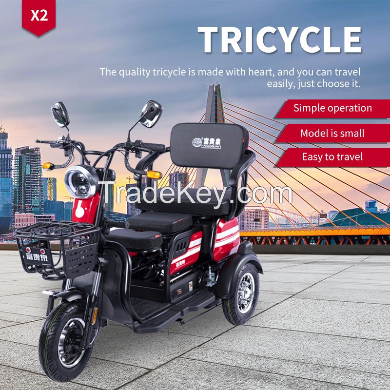 Electric Tricycle And Auto Rickshaw Direct Sales 3 Wheel Foldable Charge Electric Tricycle Tuk Tuk