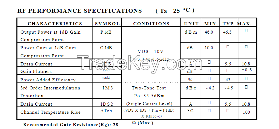 TIM3742-45SL-341 Microwave Power GaAs FET GaN Internally Matched FET