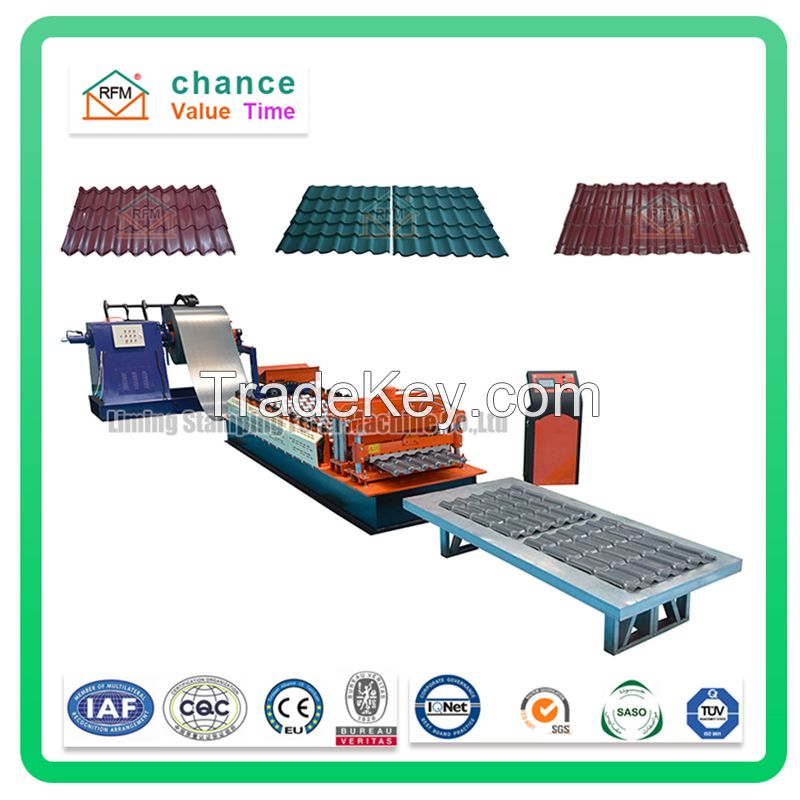 LM tile making machinery Ibr Trapezoidal roof glazed tile corrugated roofing sheet making machine