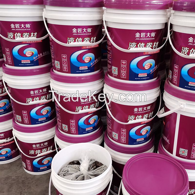 Roof waterproof and leakage repairing material external wall roof liquid coiled material roof SBS rubber asphalt plugging King waterproof coating adhesive 9kg/18kg/ barrel