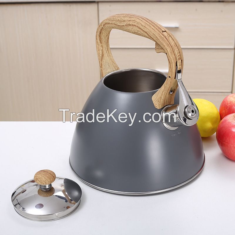 Stainless Steel Whistling Tea Kettle Whistling Tea Pot, Works For All Stovetops 3.0L