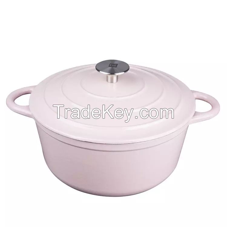 Manufacturing Cast Iron Enamel Cooking Pot Frying Pan Kitchen Casseroles Cookware Set Dutch Oven OEM/ODM