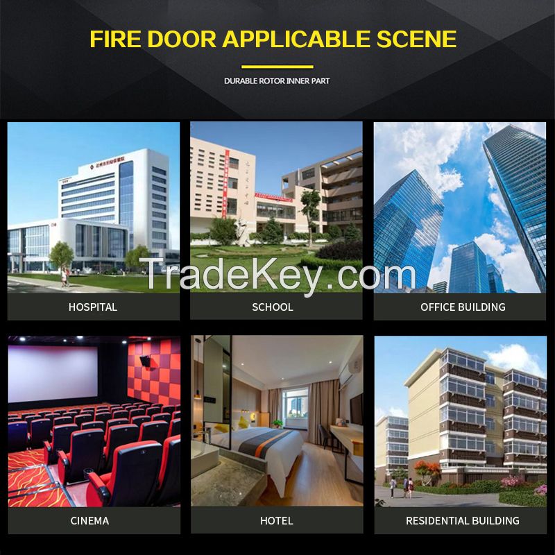  Wooden fire door fire door engineering door hotel security door single open double open class A and class B various styles customized manufacturer direct hair 