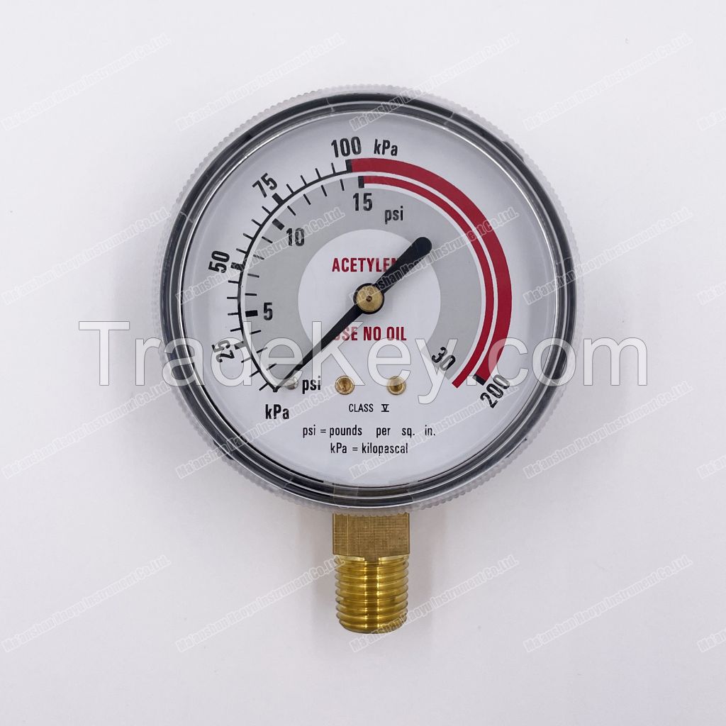 black steel  pressure gauge