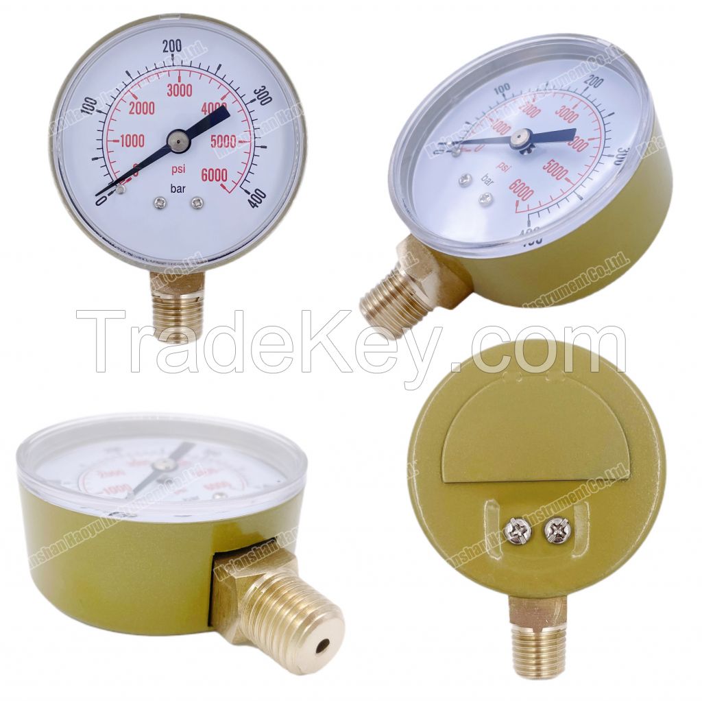 yellow explosion-proof housing Pressure gauge