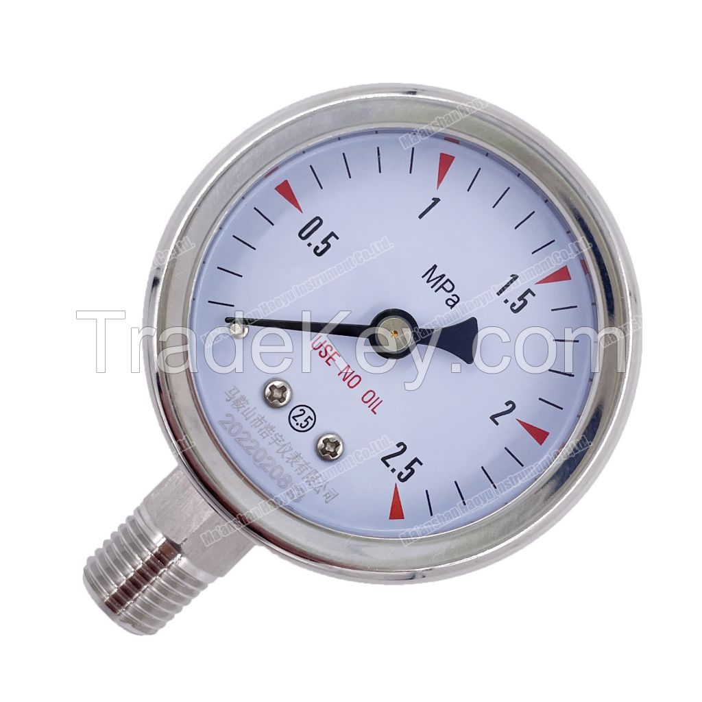 2 '' all stainless steel corrosion-resistant pressure gauge