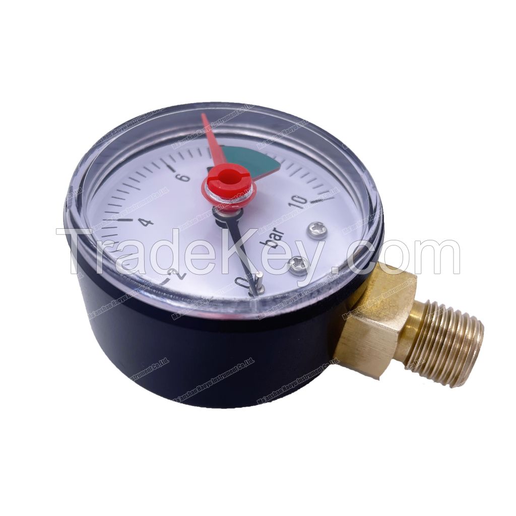 ABS pressure gauge with red pointer