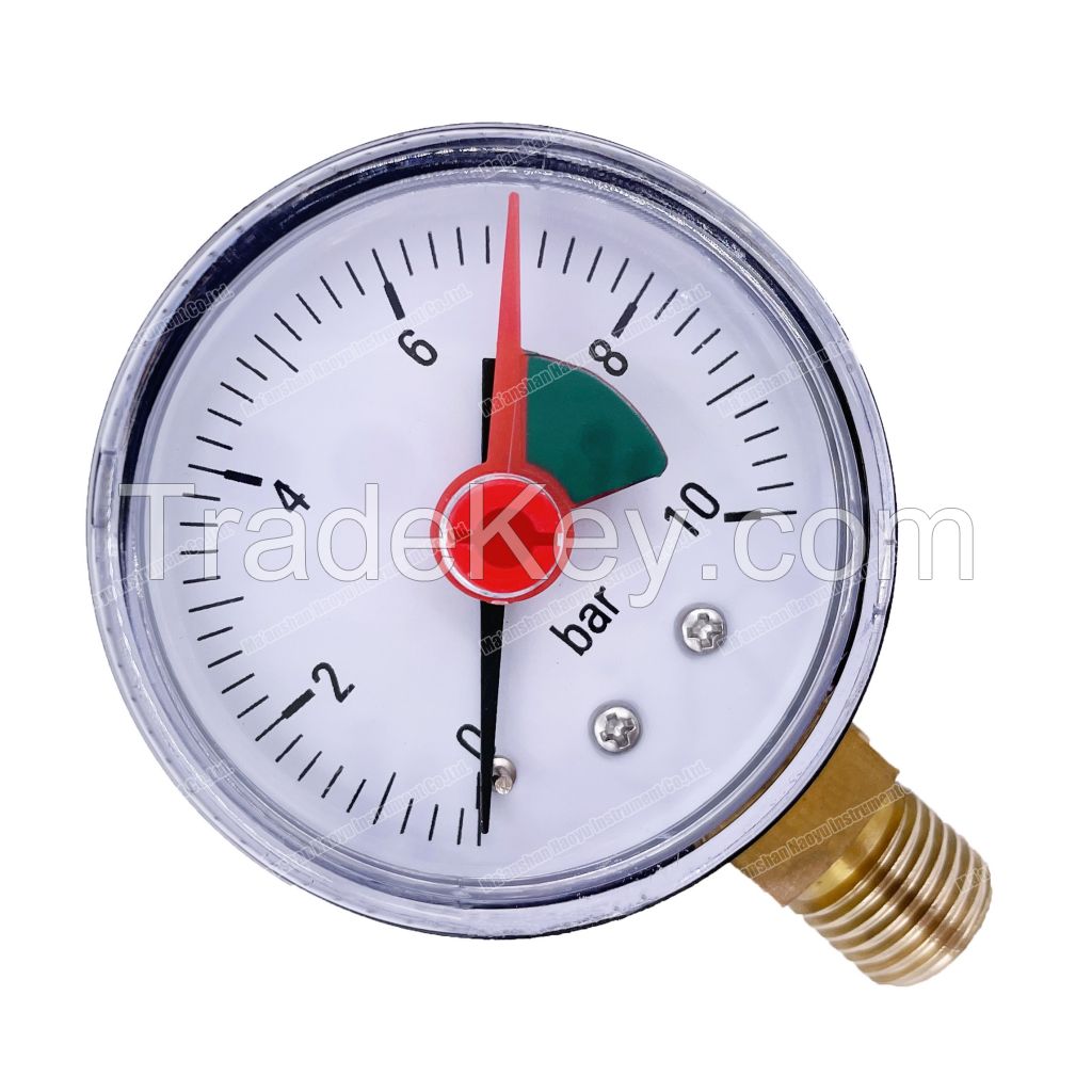 ABS pressure gauge with red pointer