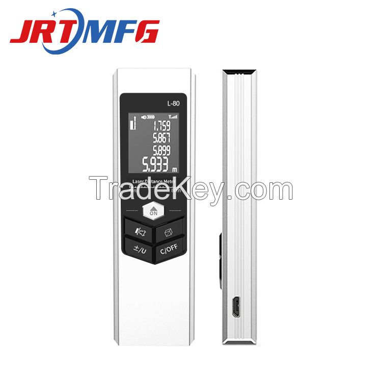 Micro laser high precision engineering installation measuring instrument electronic ruler measuring 0.03 ~ 60/80m bidirectional laser measuring tool [lithium battery direct charging] box /100 pieces