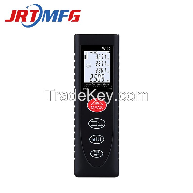 Handheld laser rangefinder rubber shell high precision infrared measuring room meter measuring instrument 0.05~40/60/80m make use of dry accumulator