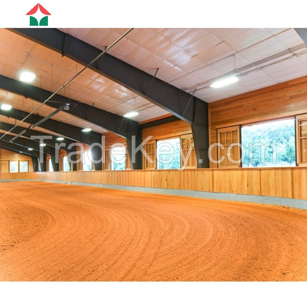 Steel Frame Horse Stable Prefabricated Steel Structure Building Indoor Horse Riding Arena for Sale