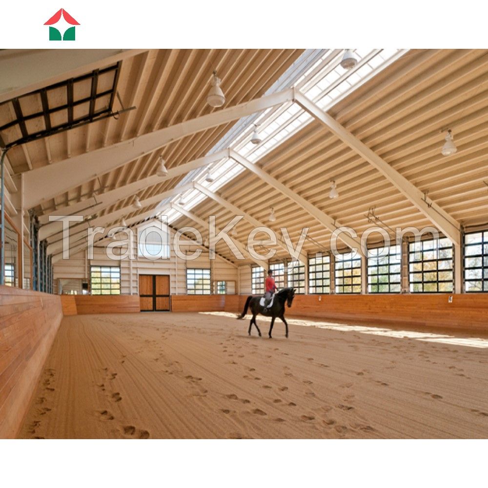 Steel Frame Horse Stable Prefabricated Steel Structure Building Indoor Horse Riding Arena for Sale