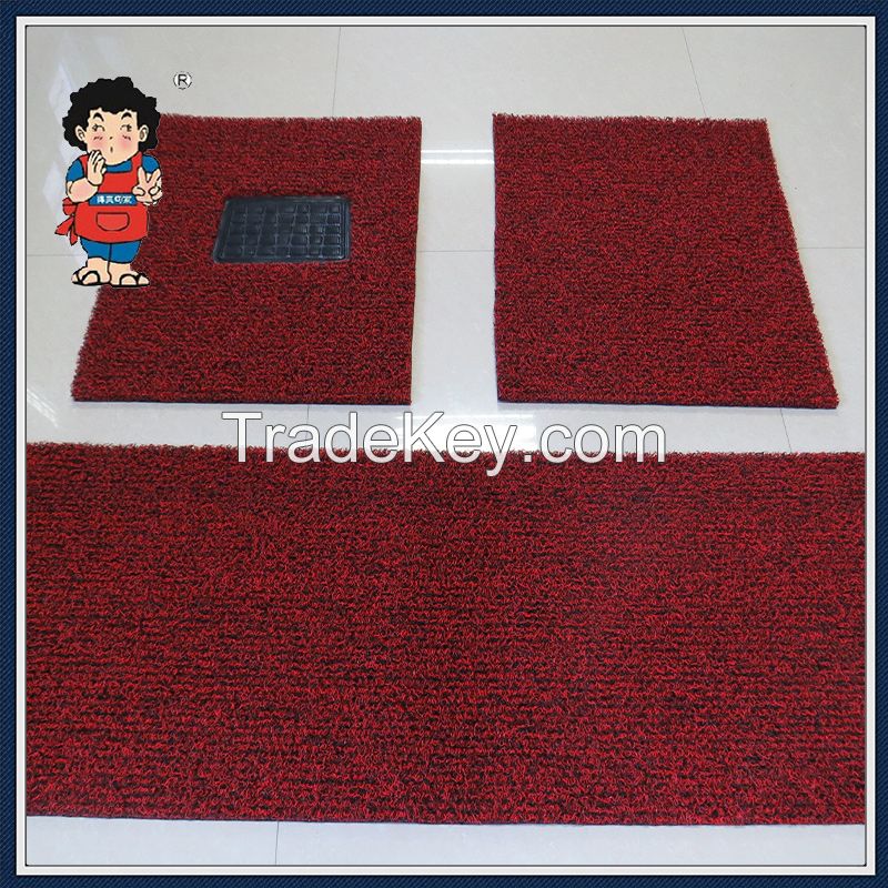 PVC Non Slip/Door/Car/Flooring/Bathroom/Coil/Noodle Mat Carpet Rug with Foam Backing