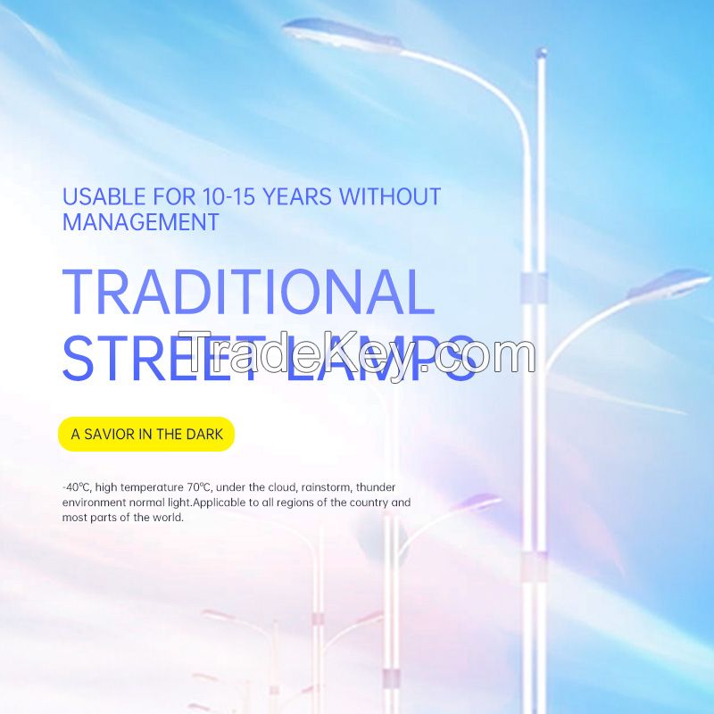 Traditional street lamp, not including lamps, 8m/9m /10m, support customization, please consult customer service before ordering