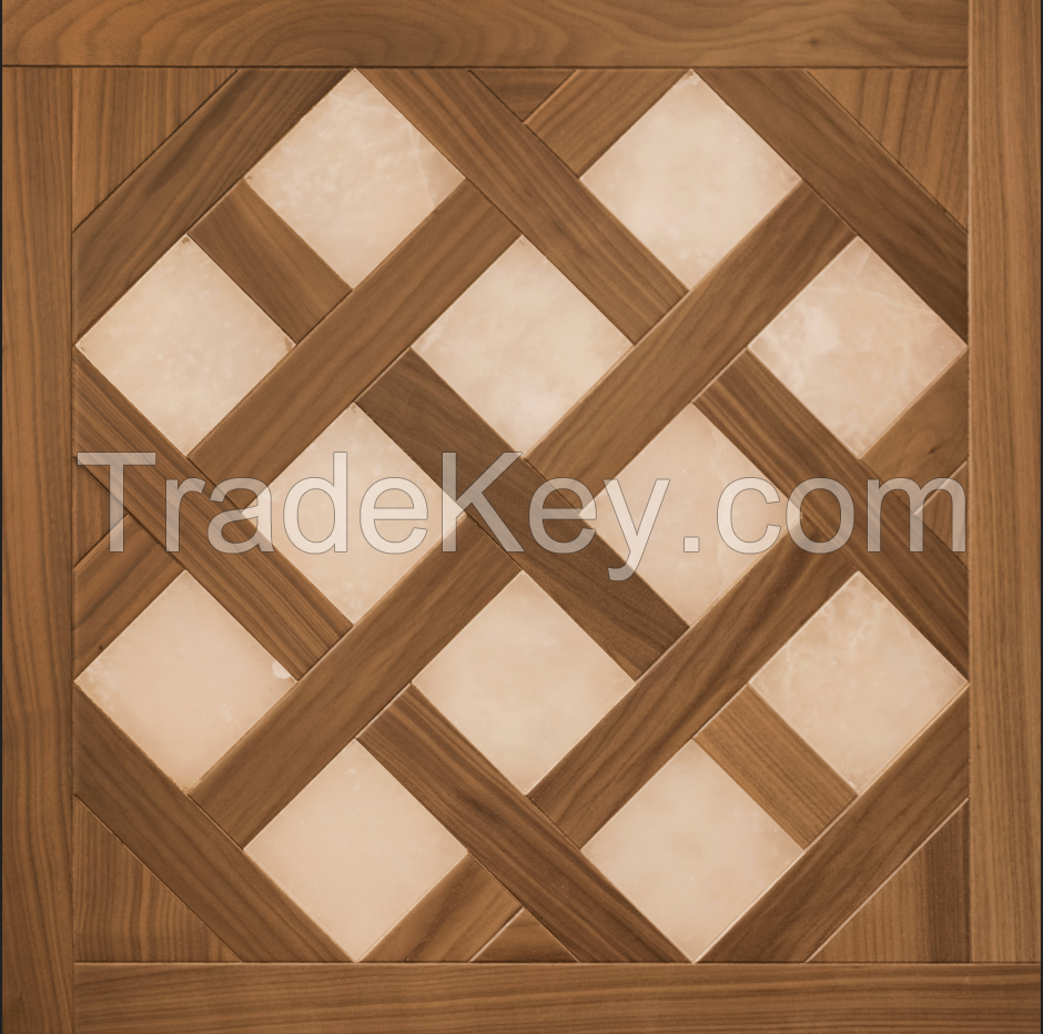  PH004 Snowflakes Stone Versailles Parquet