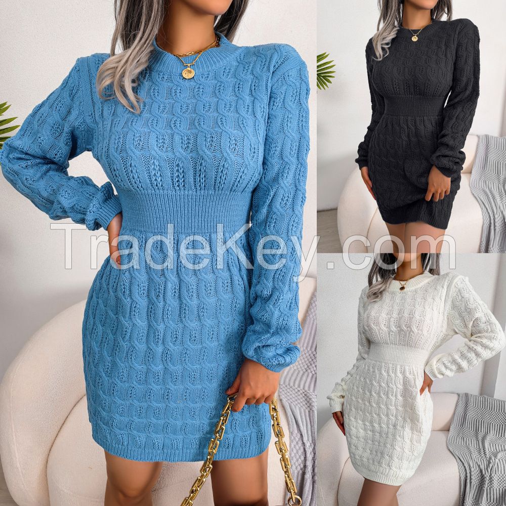 Factory Wholesale Woman Fashion Dress African clothes Women Night Club Sexy Dresses for Women Knitted Dresses