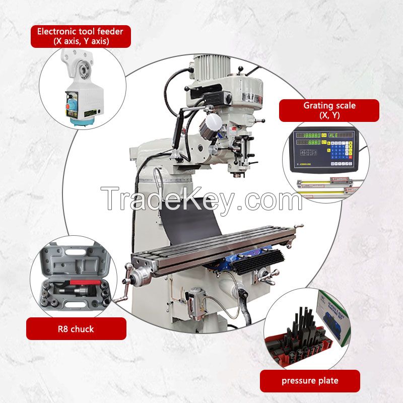  Quality milling machine 2HG universal rocker milling machine precision turret milling machine Turret rocker milling machine
