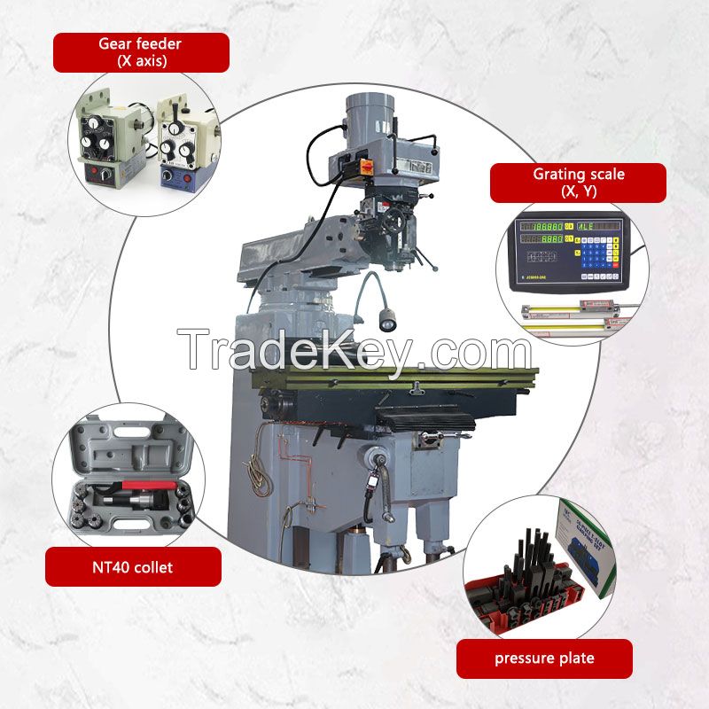 Precision Vertical Medium size Turret rocker milling machine 7HG from Professional manufacturer Jinrun