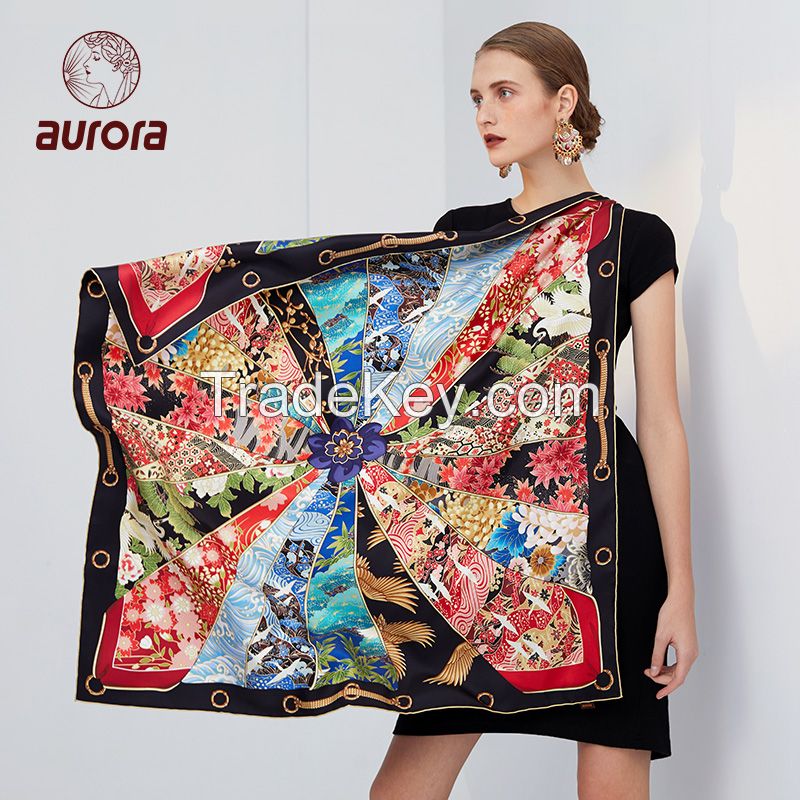 European and American style silk scarf