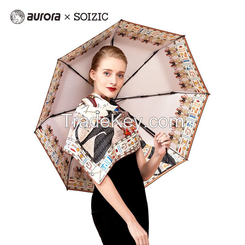 Nile silk square scarf sunny umbrella suit