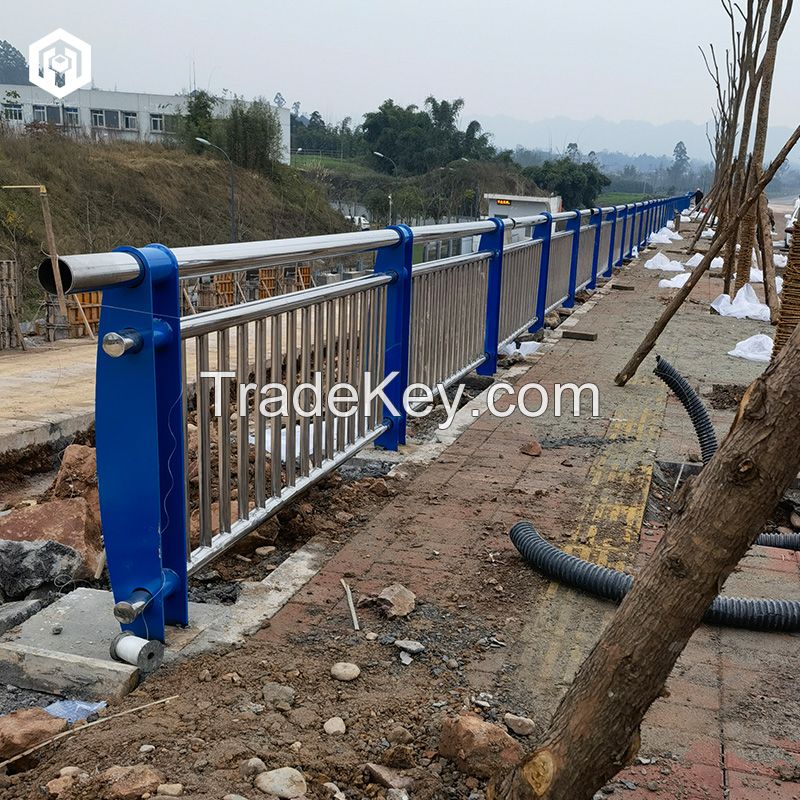 Stainless steel composite pipe bridge guardrail/customized as required, please contact customer service before placing an order