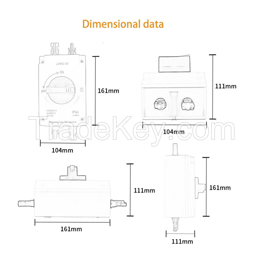 1000V 32A solar DC isolator switch