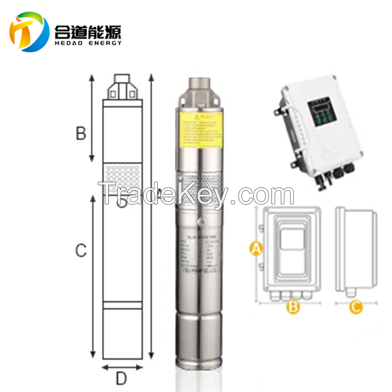 304 stainless steel solar water pump solar irrigation pump submersible solar powered water pump