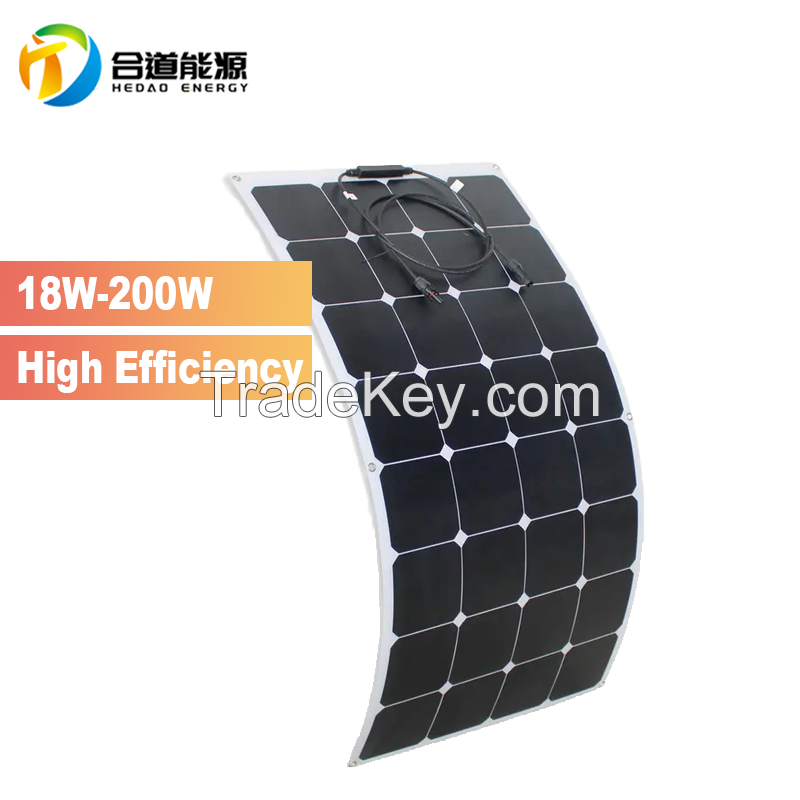 High Efficient 200w ETFE Monocrystalline Kit Solar Panel Flexible For Boat Touring Car