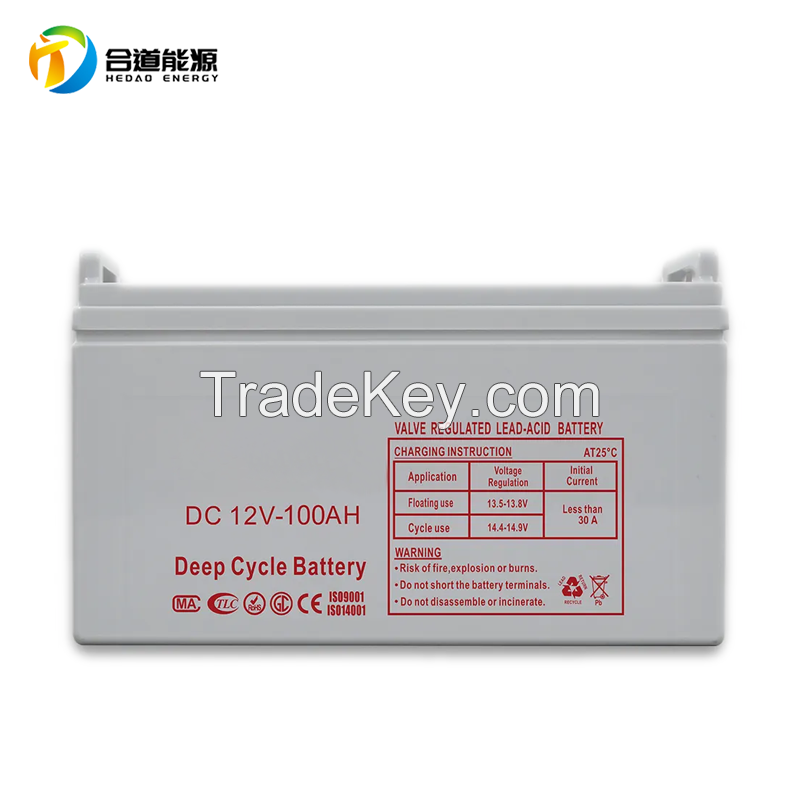 12V 100AH Hot sale Low self-discharge rate Lead acid AGM batteries for home