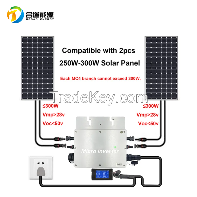 1400W PV on grid micro inverter Smart Mini Wifi Monitoring Balcony Solar System