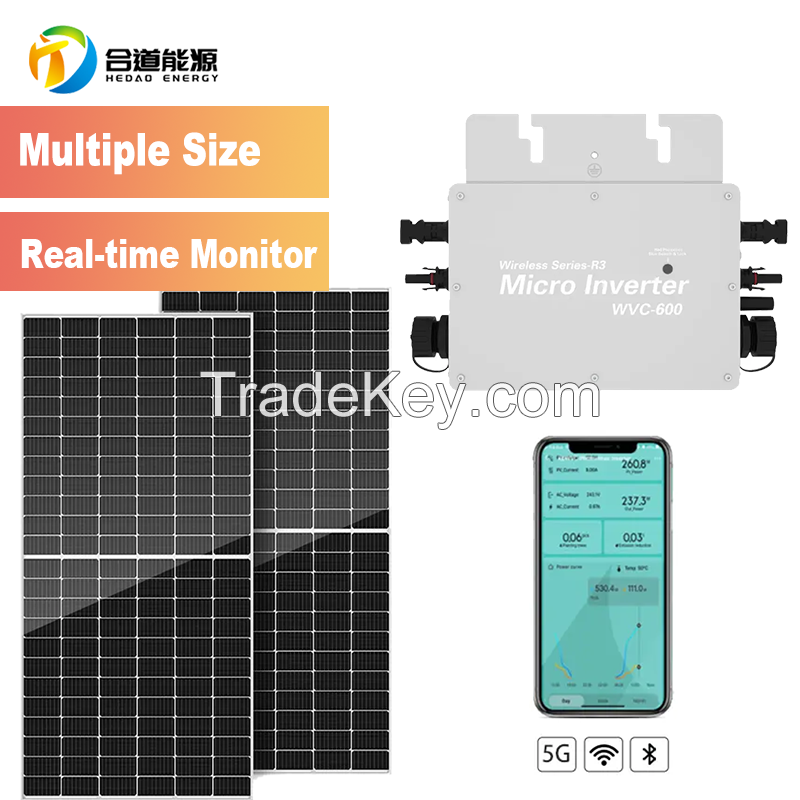 1200W PV on grid micro inverter Smart Mini Wifi Monitoring Balcony Solar System