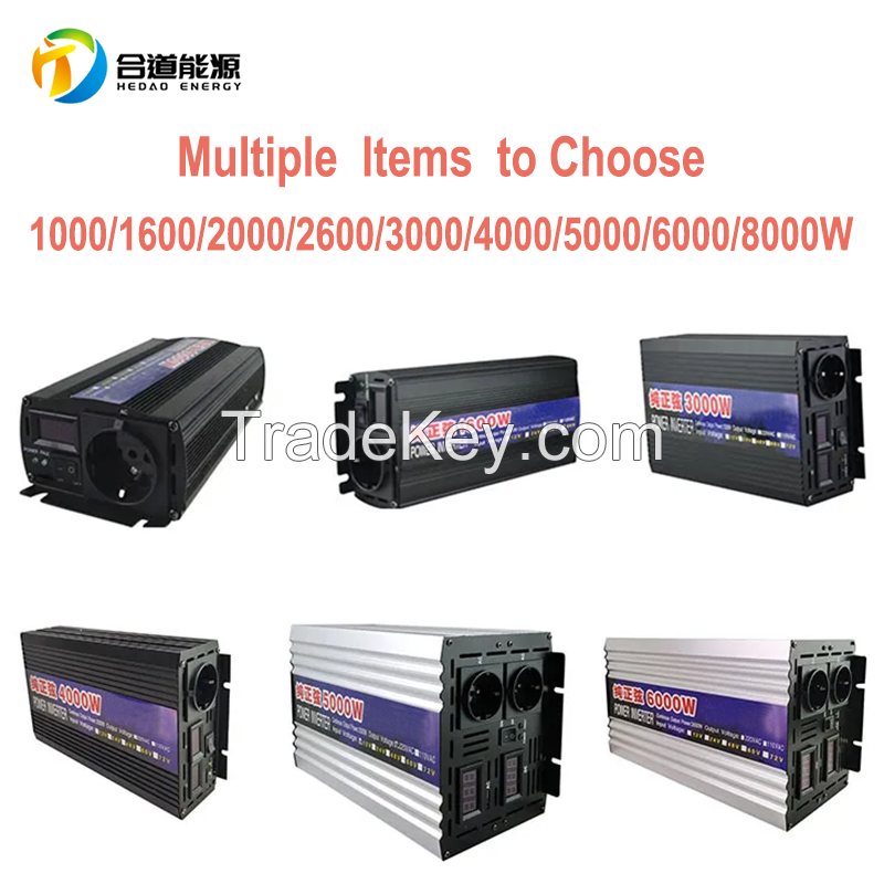 12V 6000W Pure Sine Wave Inverter for solar energy system Dc to AC for off-grid system