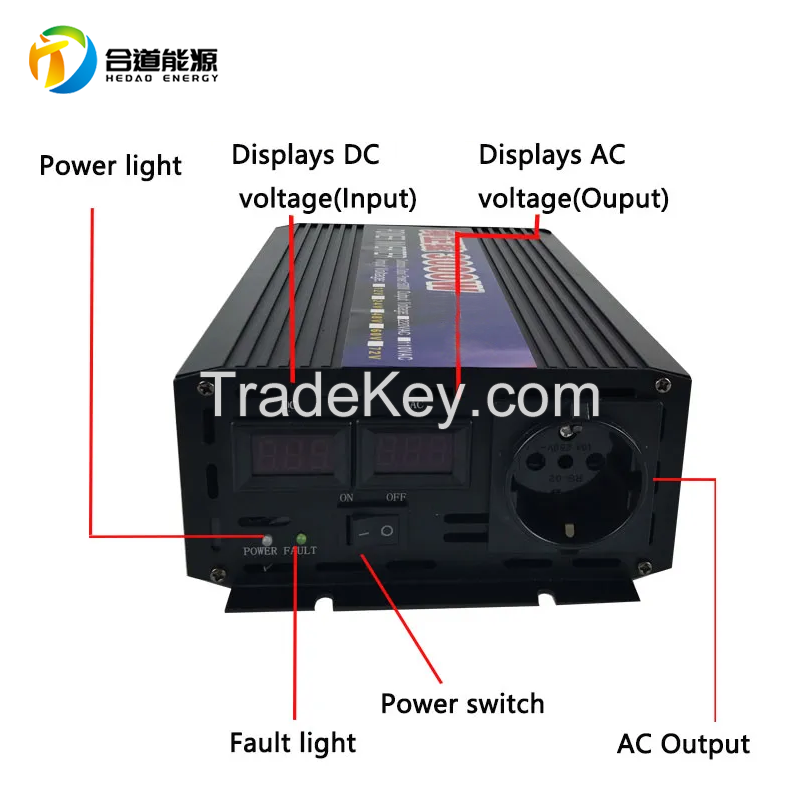 12V 1000W Pure Sine Wave Inverter for solar energy system Dc to AC for off-grid system