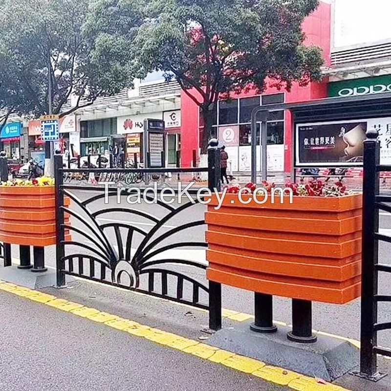  Customized outdoor aluminum alloy flower box flower pot road partition courtyard planting box municipal landscape guardrail flower bed balcony