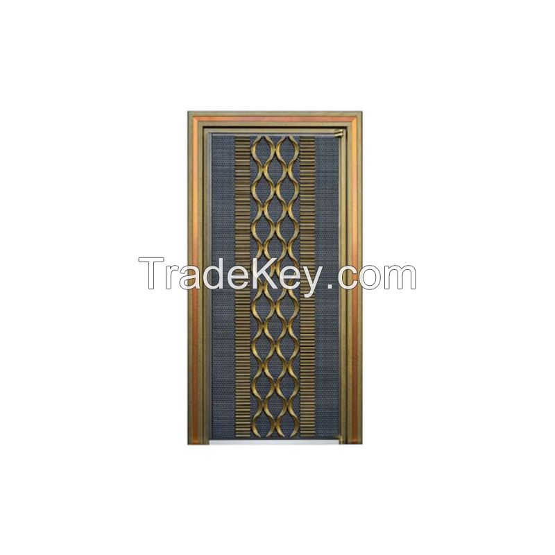 Carved aluminum door, villa door, aluminum alloy double door, courtyard door, courtyard electric translation fence door, customized according to drawing