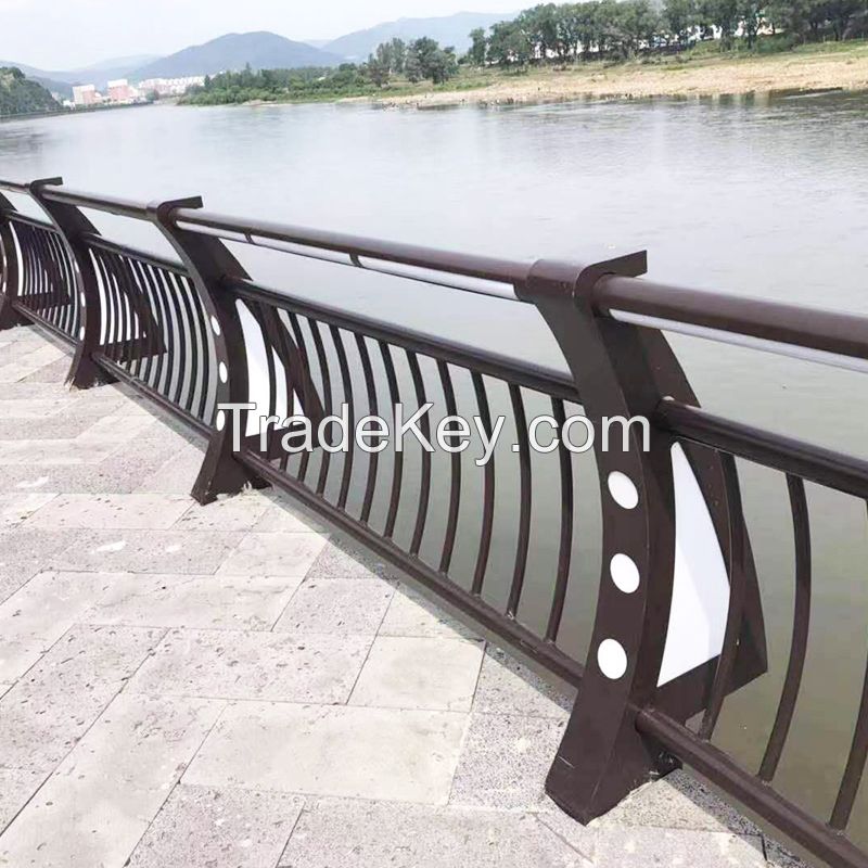 Bridge guardrail stainless steel composite pipe guardrail customized river landscape guardrail staircase stainless steel handrail guardrail safety fence