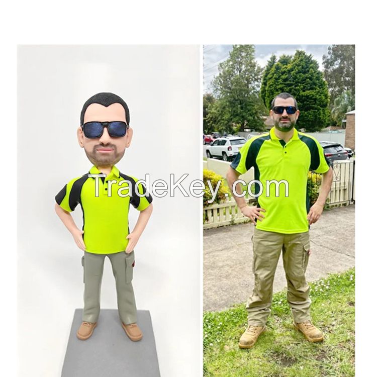 100% Polymer Clay Custom Bobblehead,Figurines 18cm/20cm