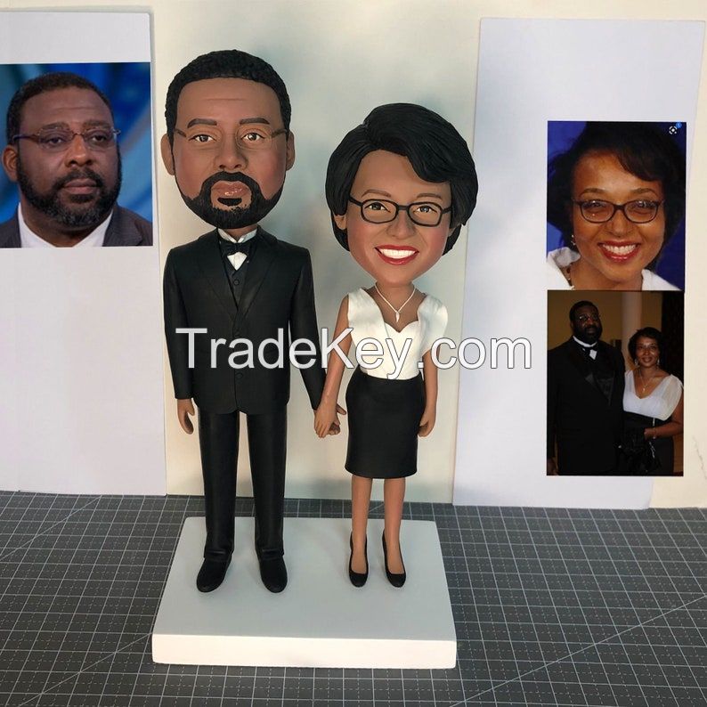 100% Polymer Clay Custom Bobblehead,Figurines 18cm/20cm