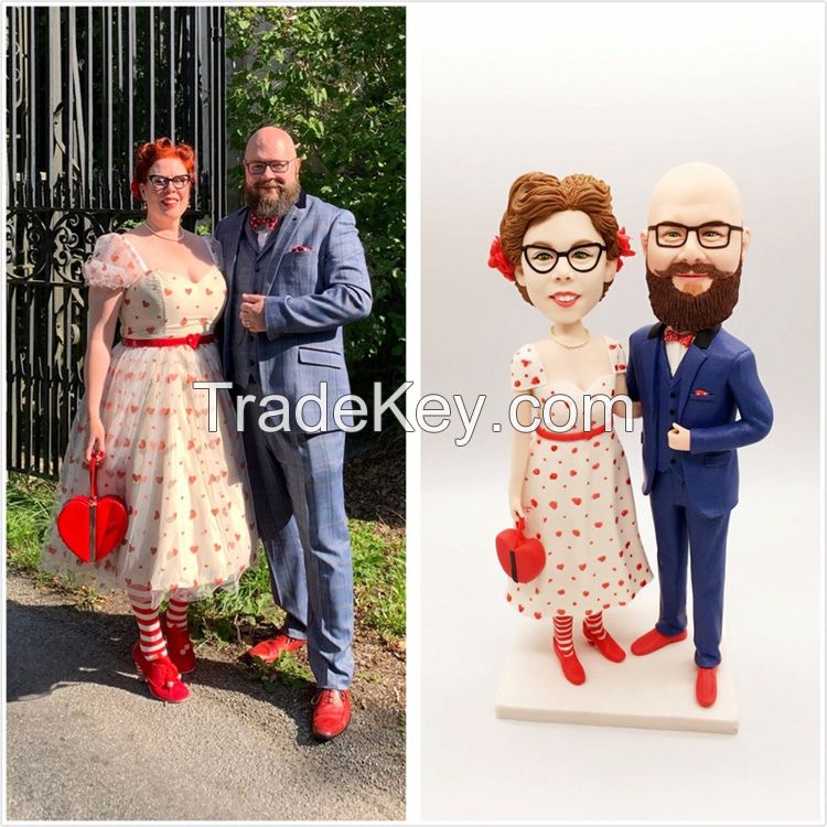 Personalized Bobblehead for Lover, Custom Bobble Heads of Couple, Personalized Clay Figurines