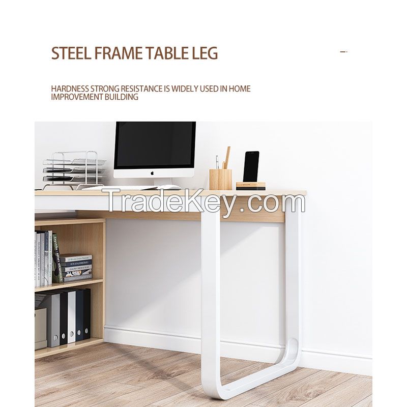 Corner steel wood desk 2 (customizable)