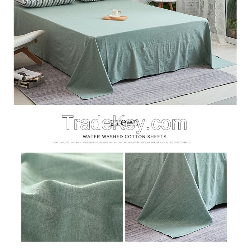 Pure cotton washed bed sheets(120*210cm   240*240cm )