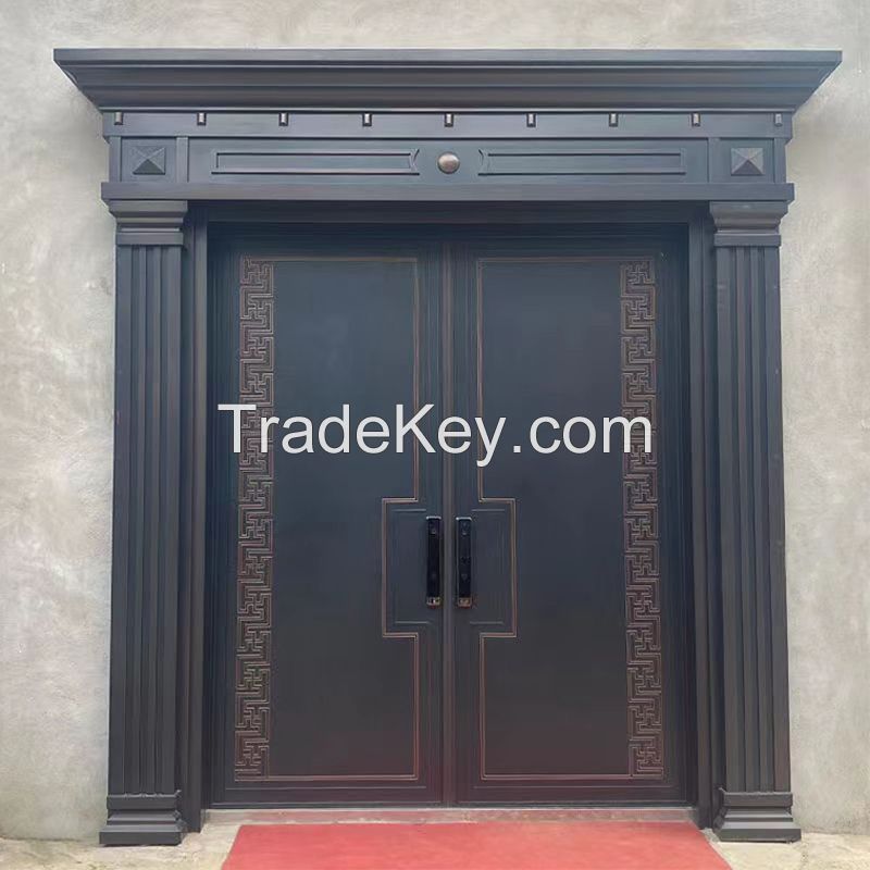 Cast aluminum doors