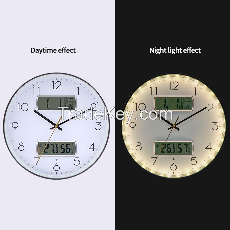 LCD Wall Clock Smart Sensor LCD Wall Clock