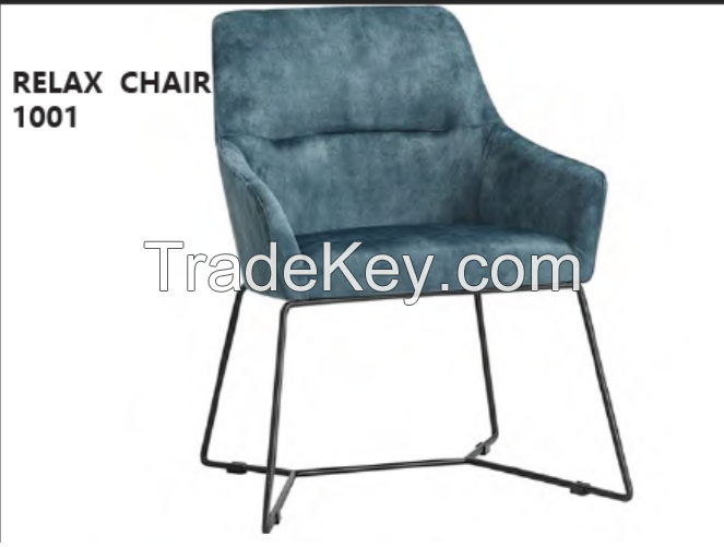 fabric metal arm chair reataurant hotel living chair single