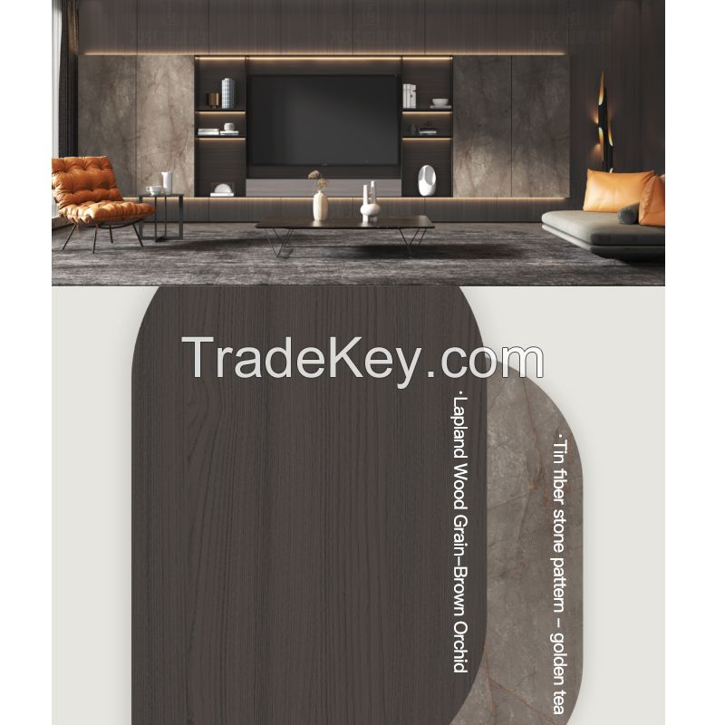 Home Plank Lapland Wood Grain Synchronized Wood Grain*brown blue 9*1220*2800