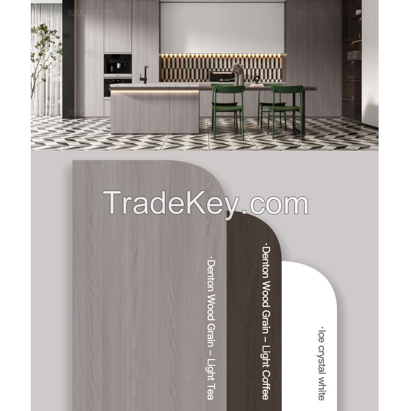  Home wood paneling Lapland wood grain Synchronized wood grain light tea