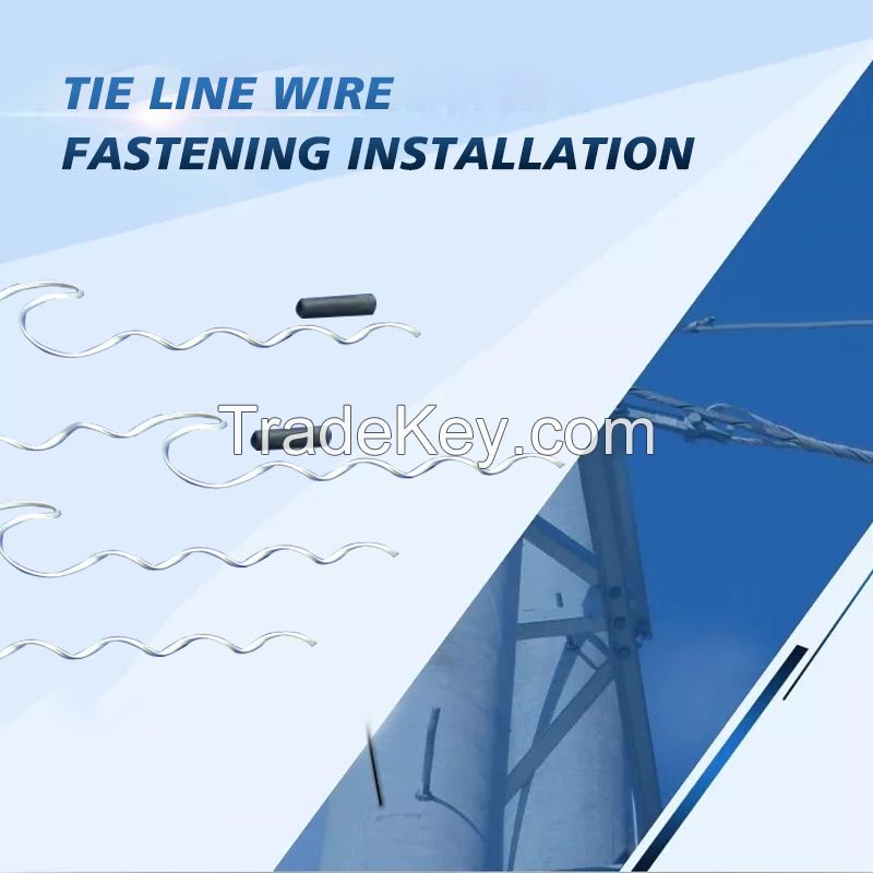 The fastening installation of top binding wire is applicable to the installation of bare wire and insulated wire on the top of porcelain bottle