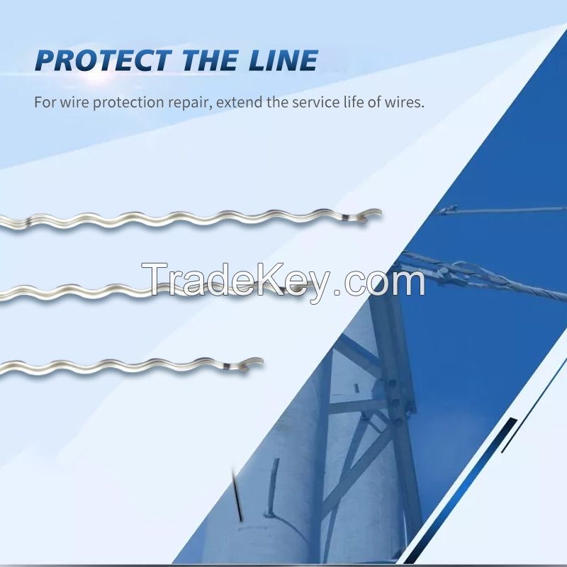 The armour strip is used for the traditional suspension clamp of the conductor, and the conductor protective layer is used for the protection and repair of the conductor, so as to prolong the service